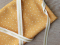 Tissu crêpe - Imprimé Mini Pois - jaune Miel (Coupons)