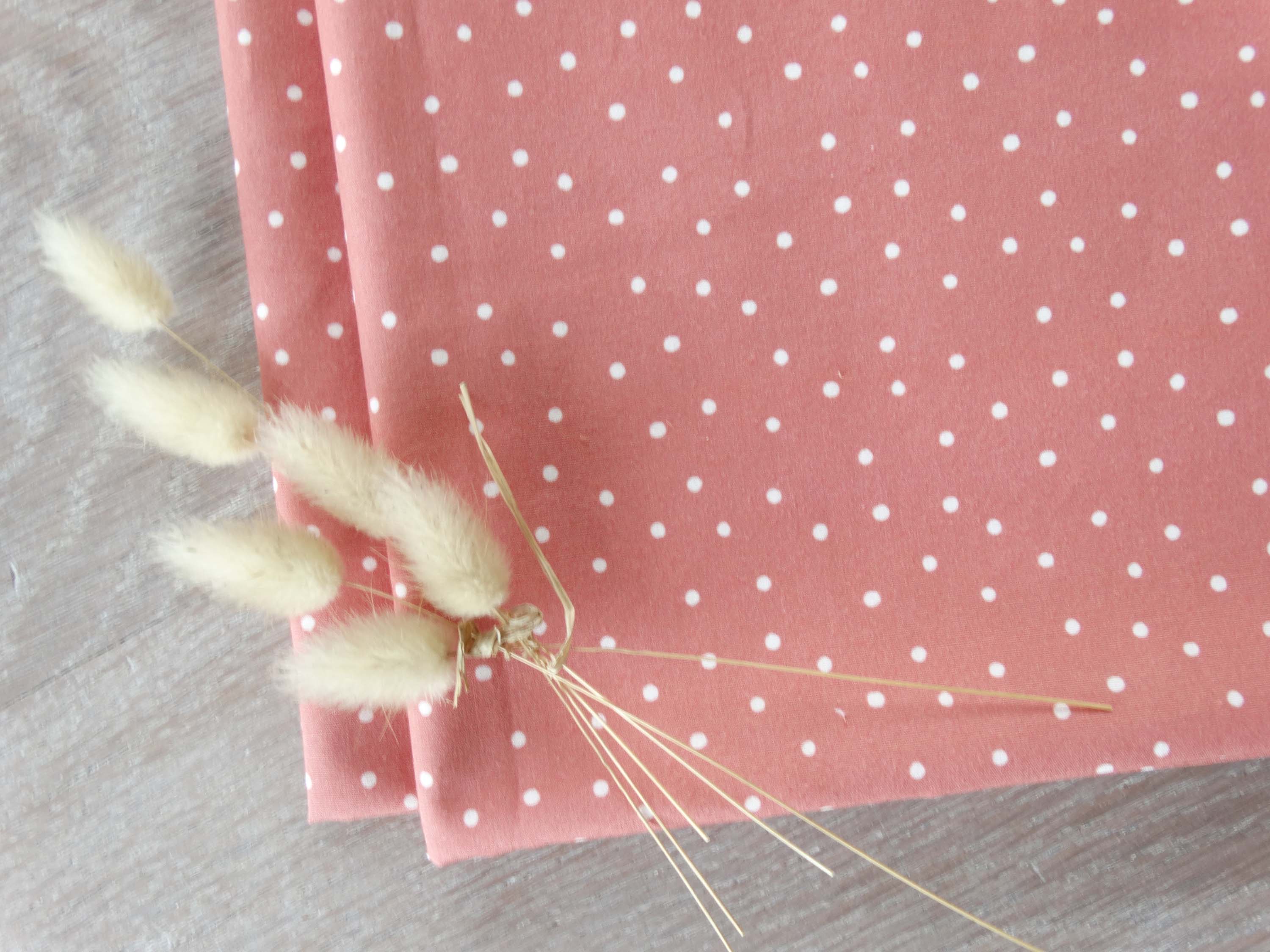 Cotton poplin - Mini Polka Dot Print - Honey, Terracotta, Powder and Prasin