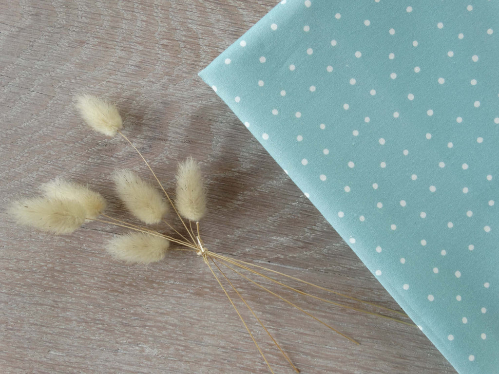 Cotton poplin - Mini Polka Dot Print - Honey, Terracotta, Powder and Prasin