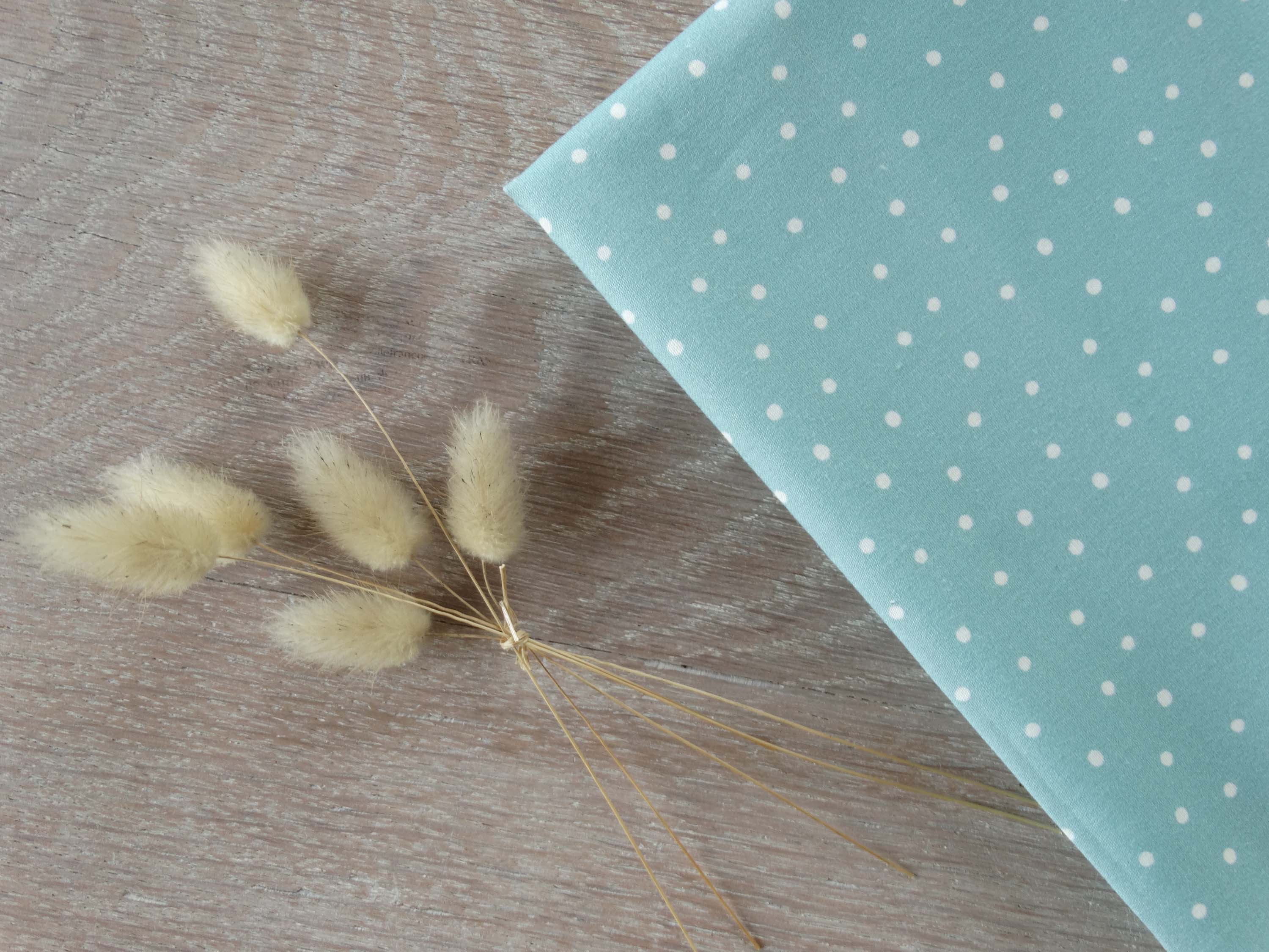 Cotton poplin - Mini Polka Dot Print - Honey, Terracotta, Powder and Prasin