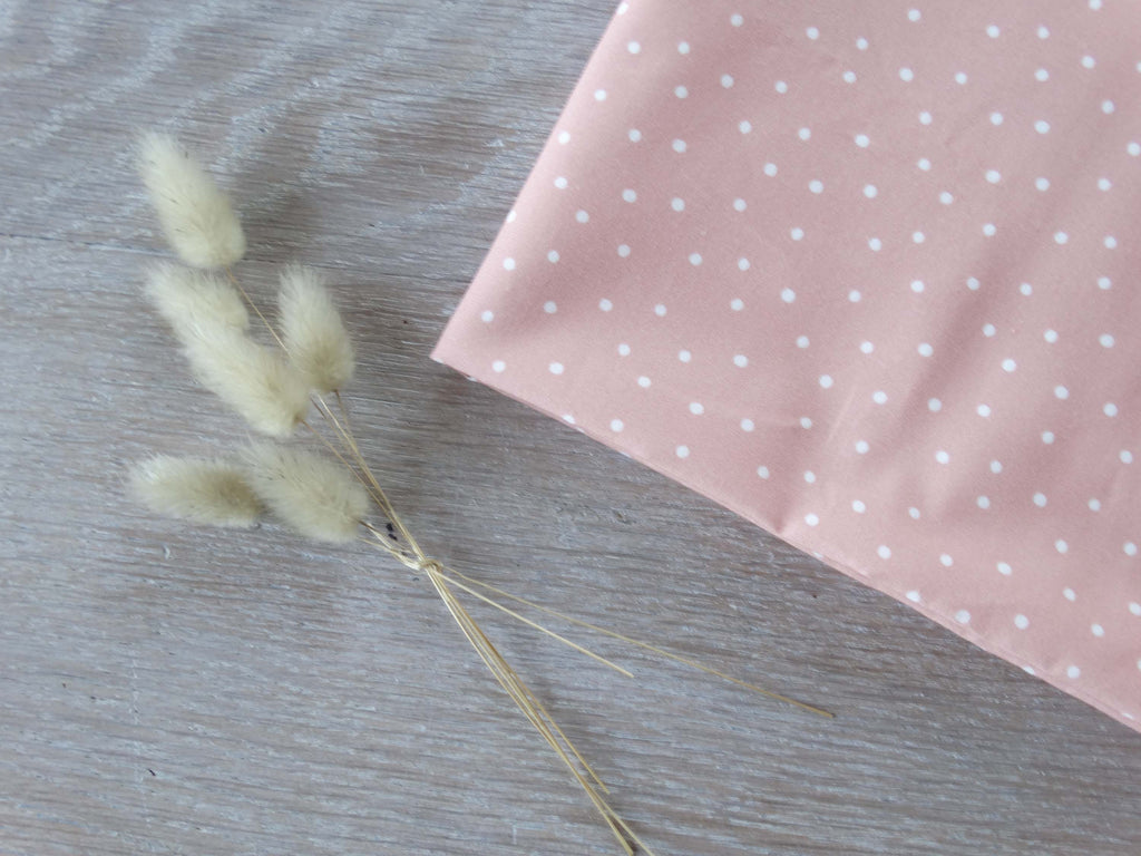 Cotton poplin - Mini Polka Dot Print - Honey, Terracotta, Powder and Prasin