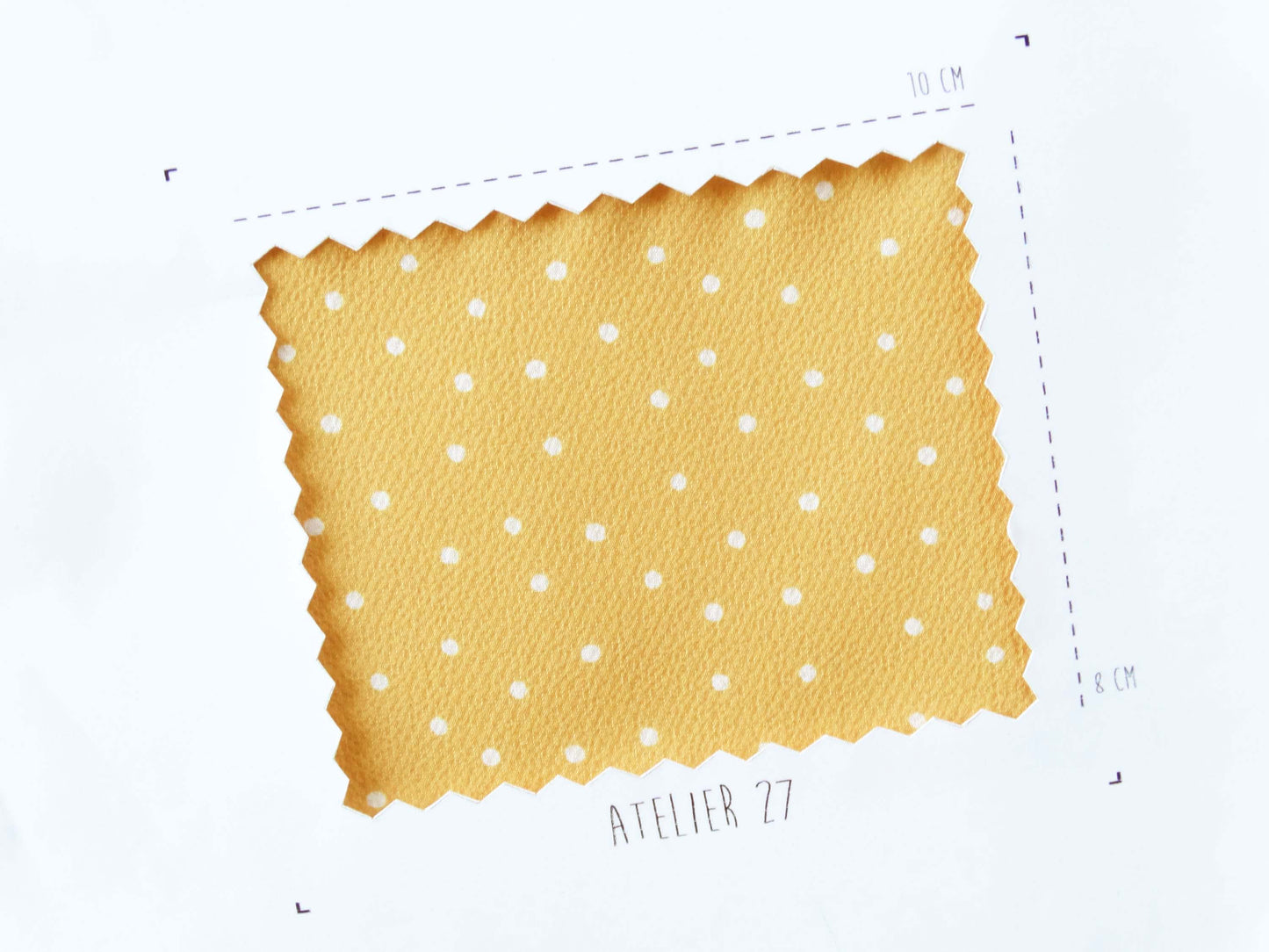 Tissu crêpe - Imprimé Mini Pois - jaune Miel