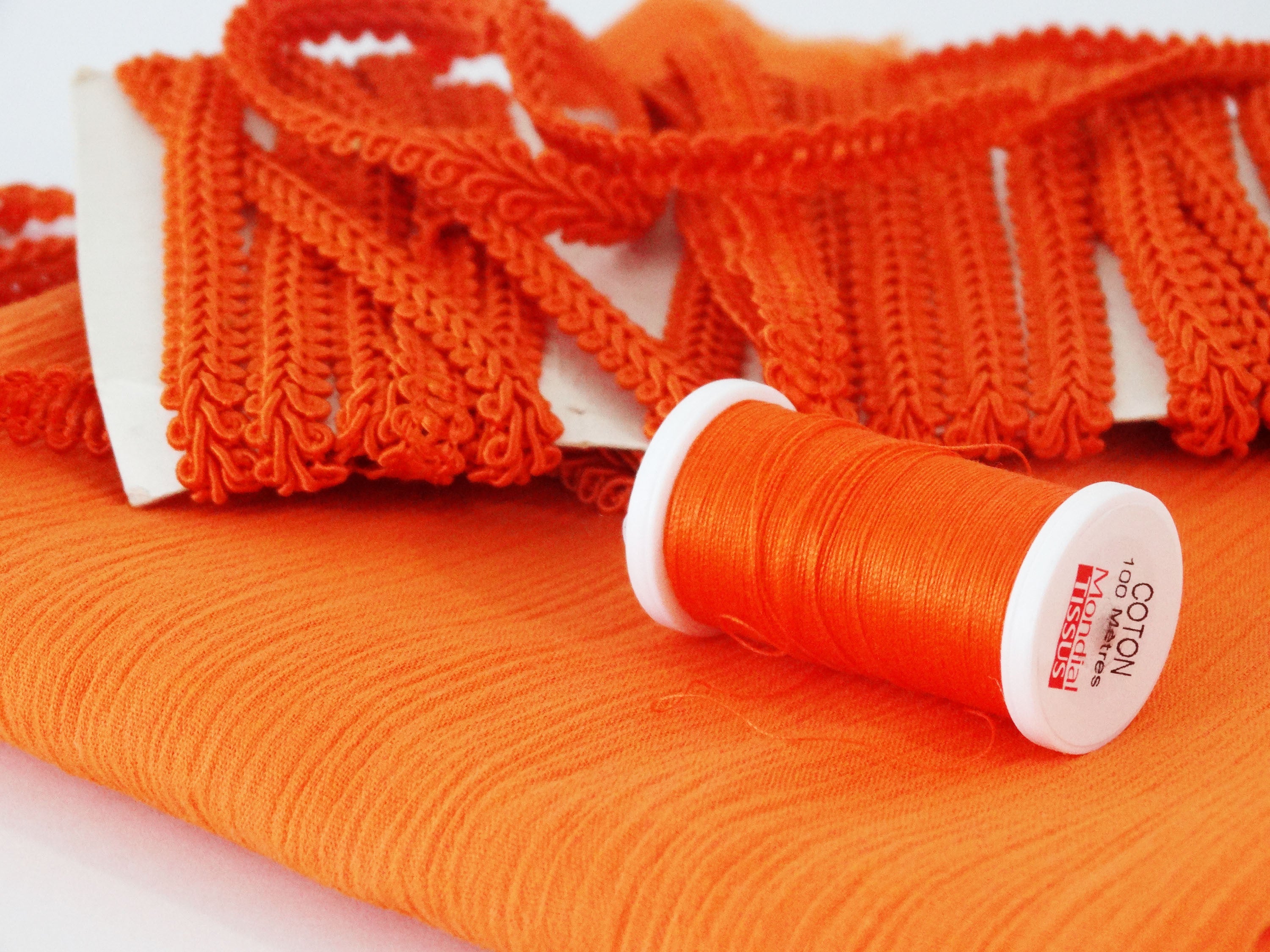 Crépon coton - Orange (Coupon)