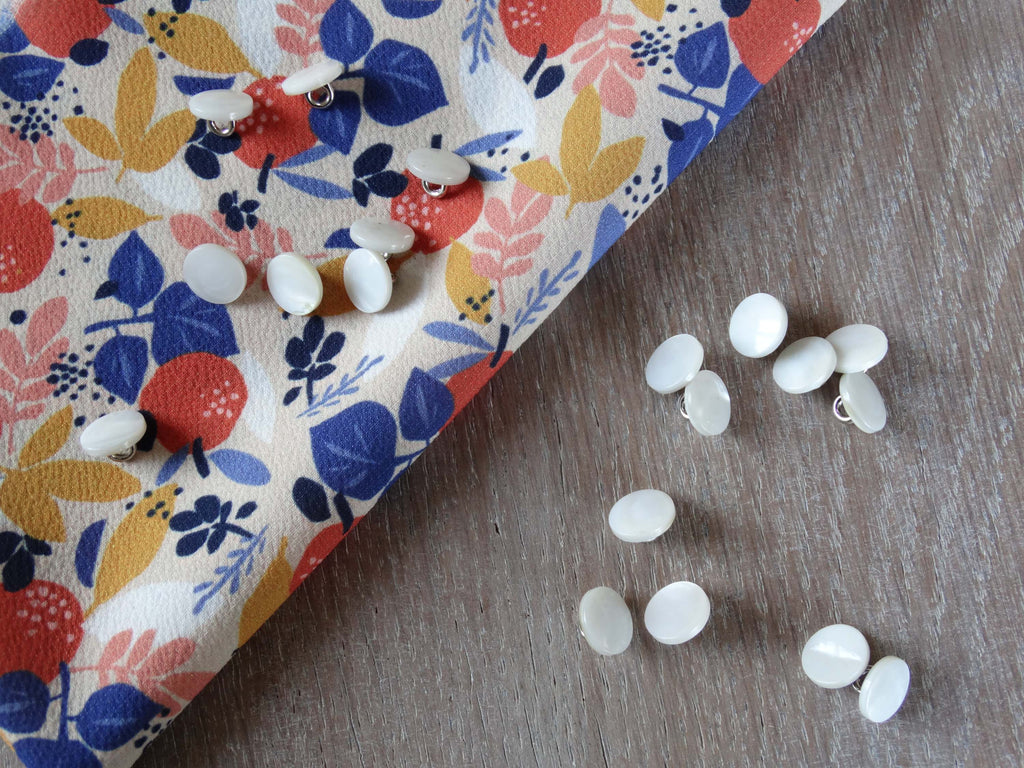 Bouton à coudre - La coquille - Blanc