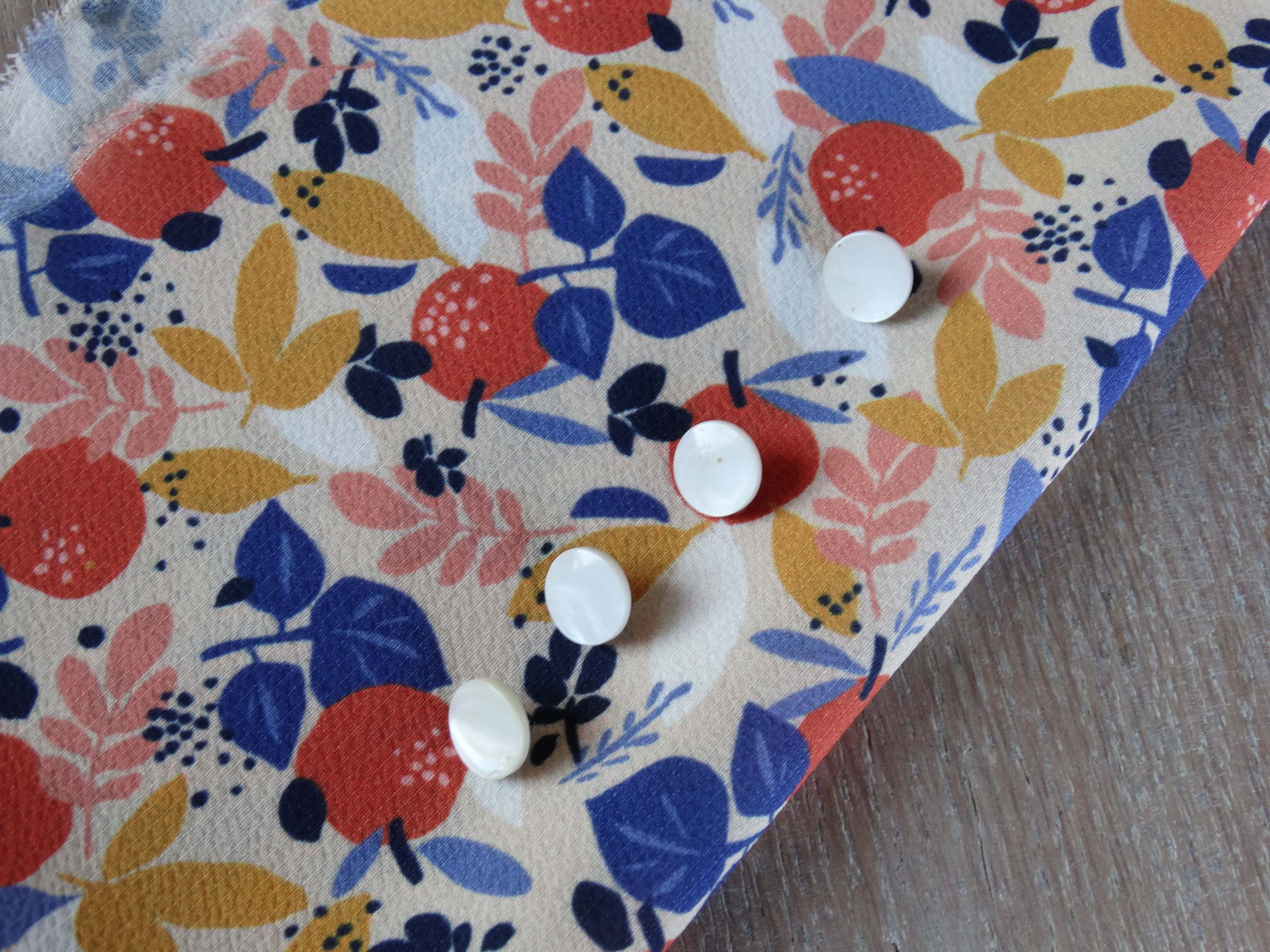 Bouton à coudre - La coquille - Blanc