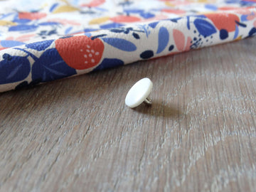 Bouton à coudre - La coquille - Blanc