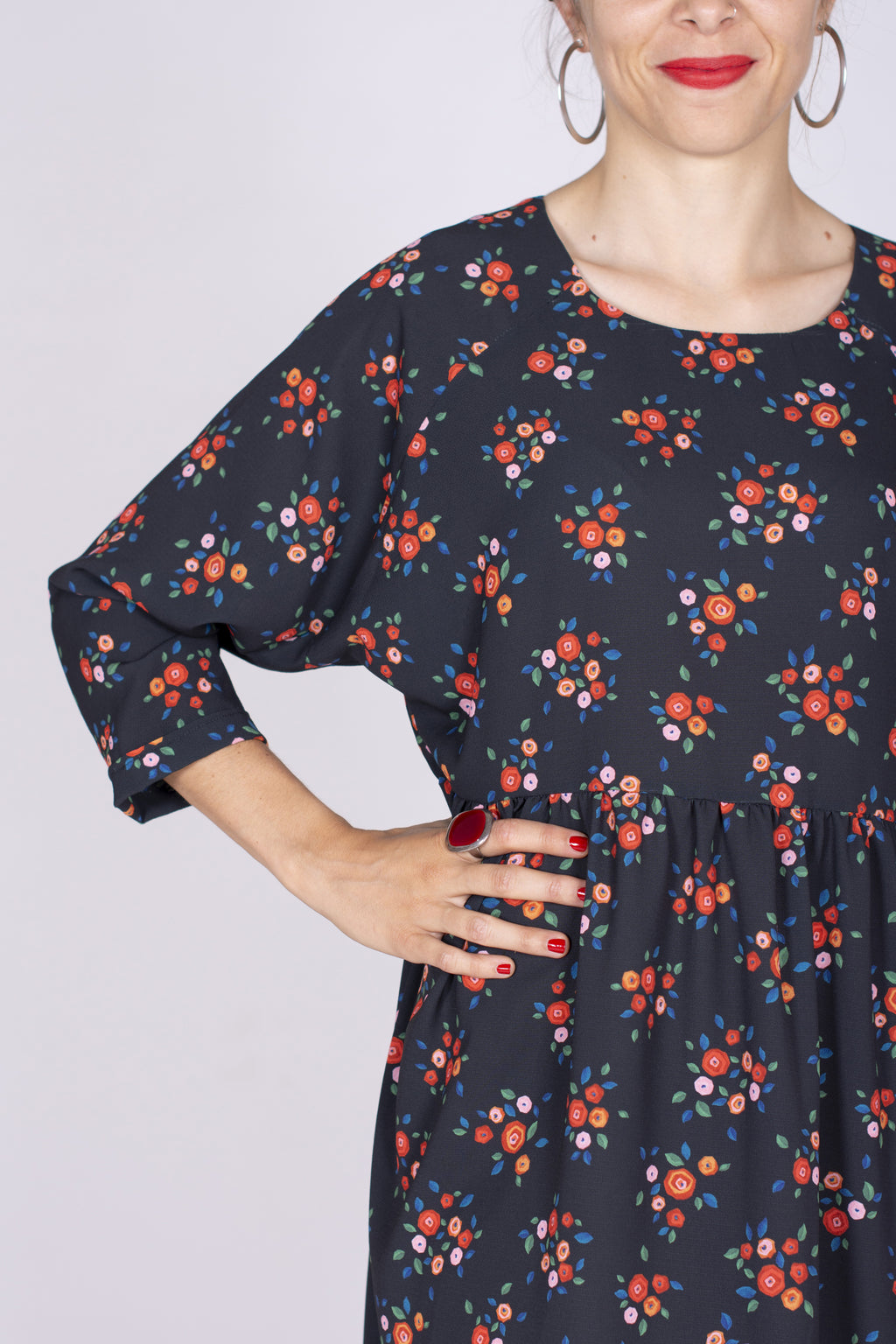 Crepe fabric - Délice print - Multico (Coupon)