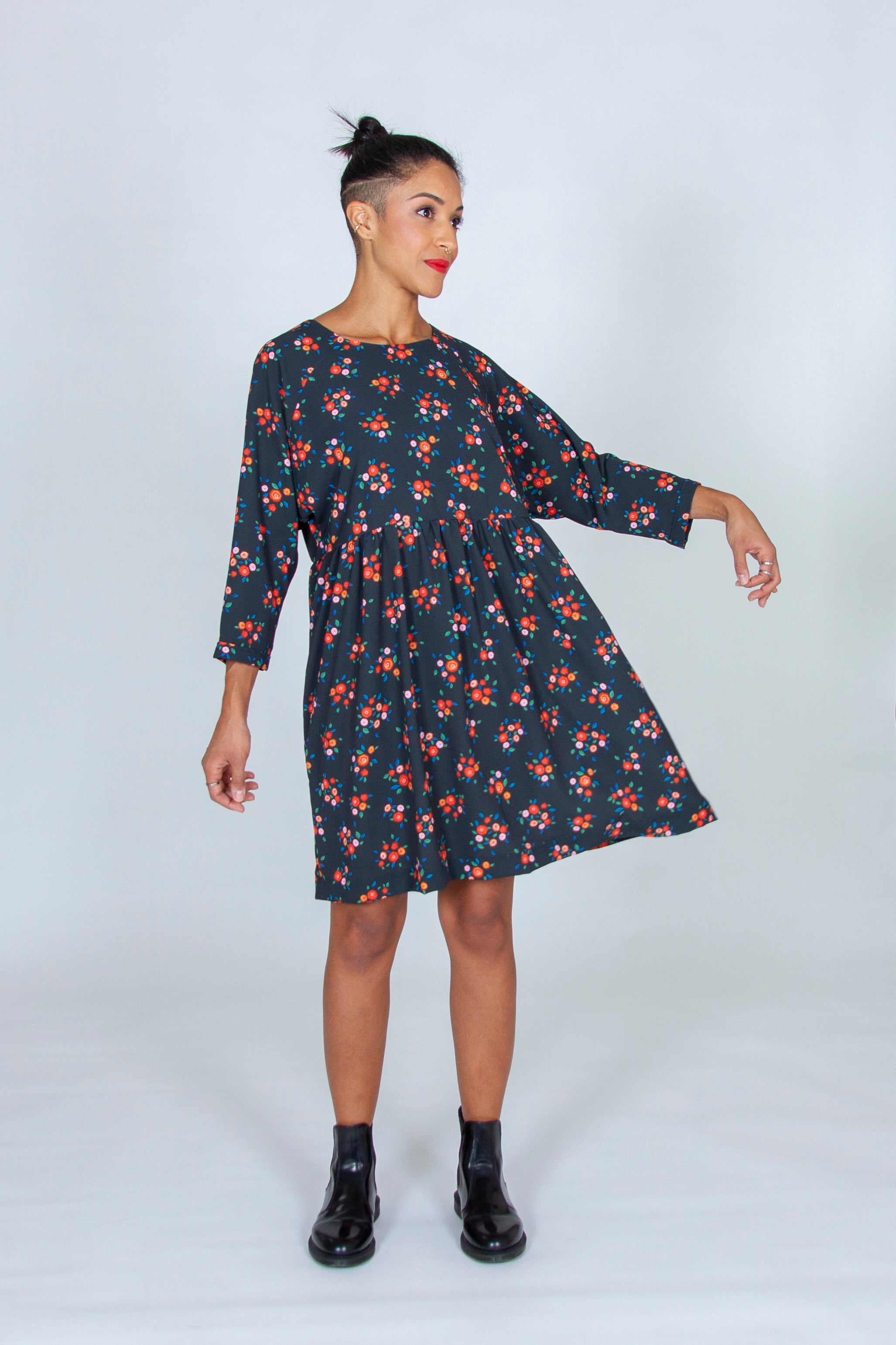 Crepe fabric - Délice print - Multico (Coupon)