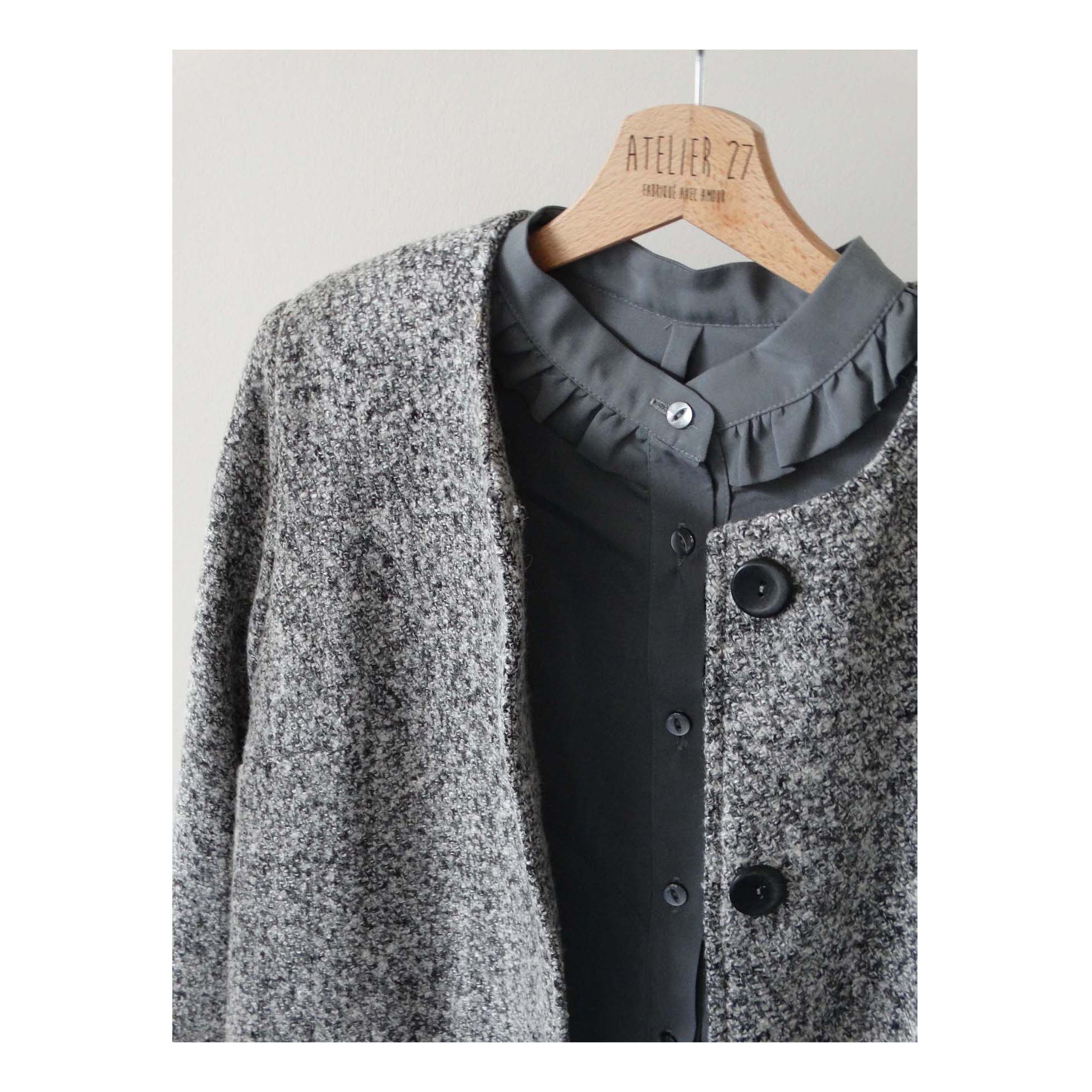 Viscose veil - Mouse gray (Coupons)