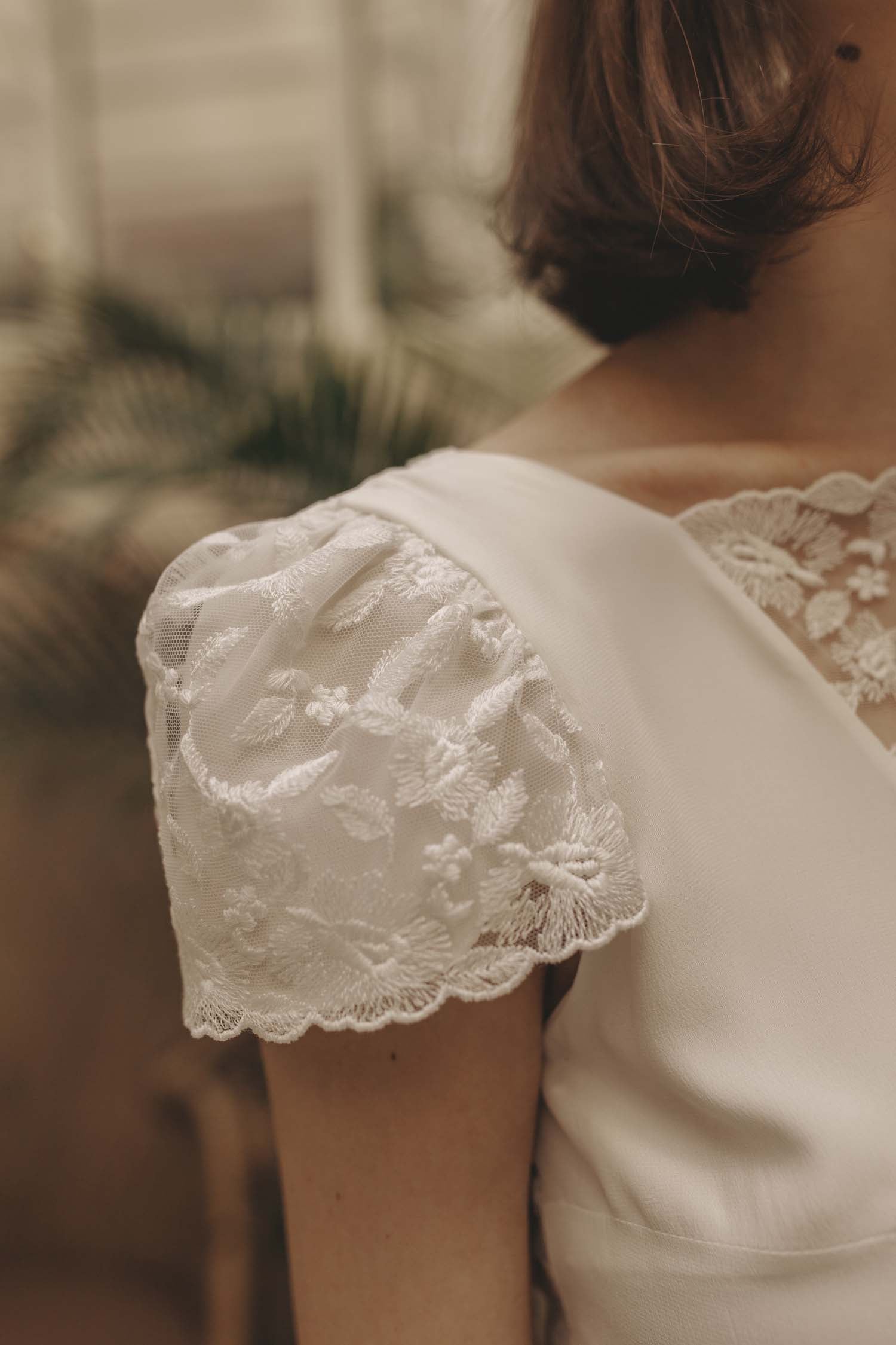 Tulle brodé - Douceur - Ivoire