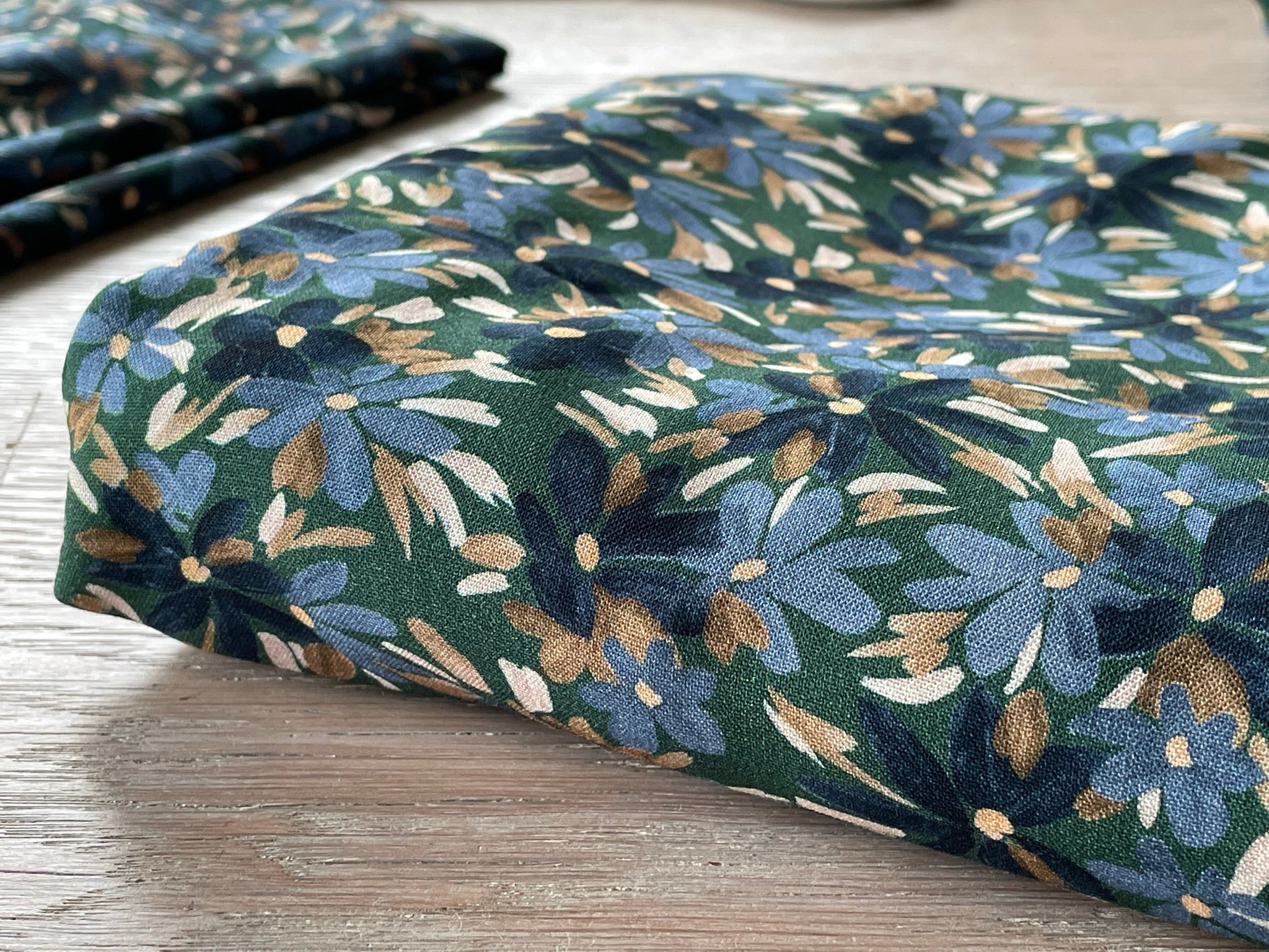 Toile Viscose - Imprimé Ida - Forêt & Marine (Coupons)