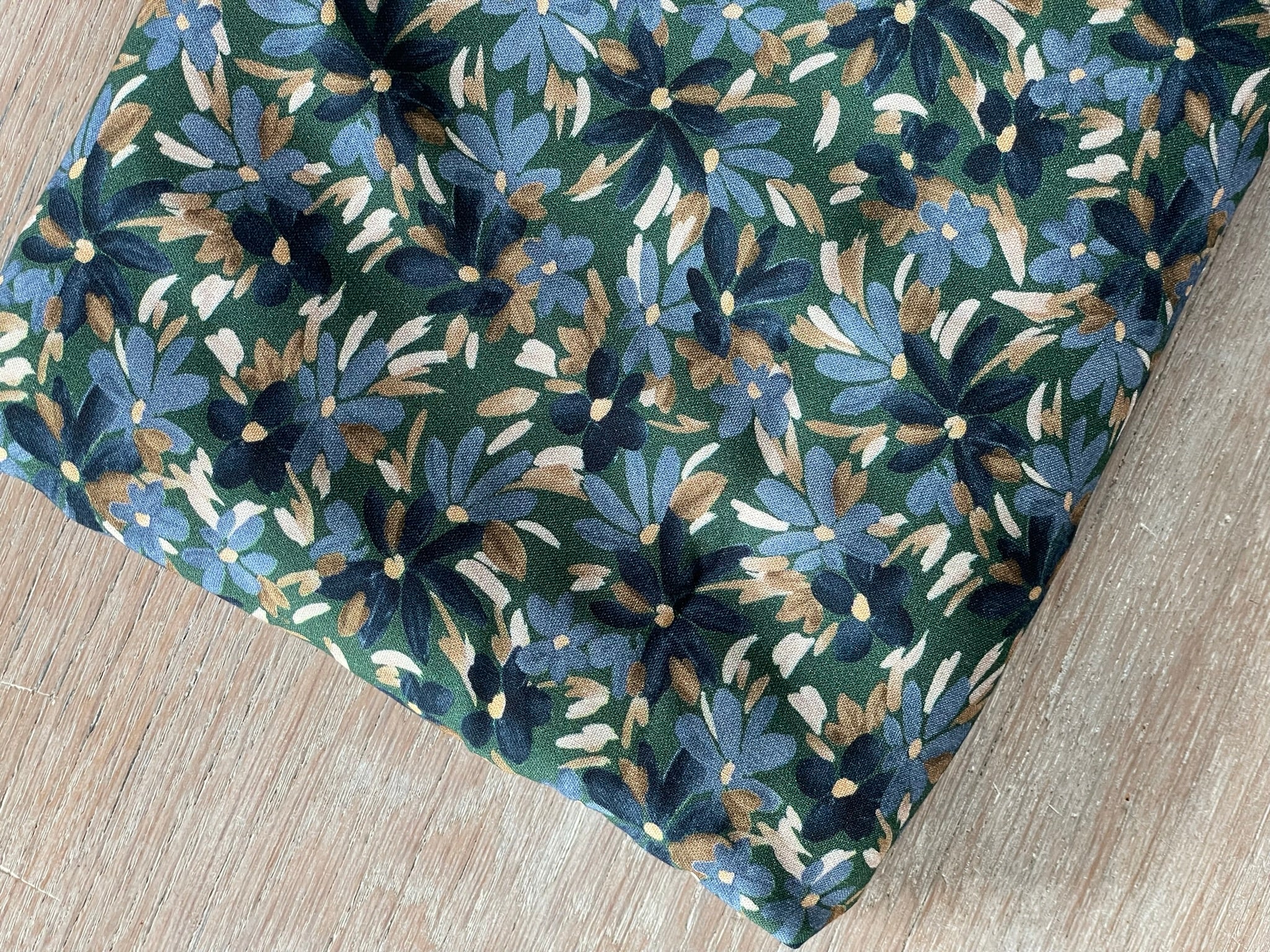 Toile Viscose - Imprimé Ida - Forêt & Marine (Coupons)