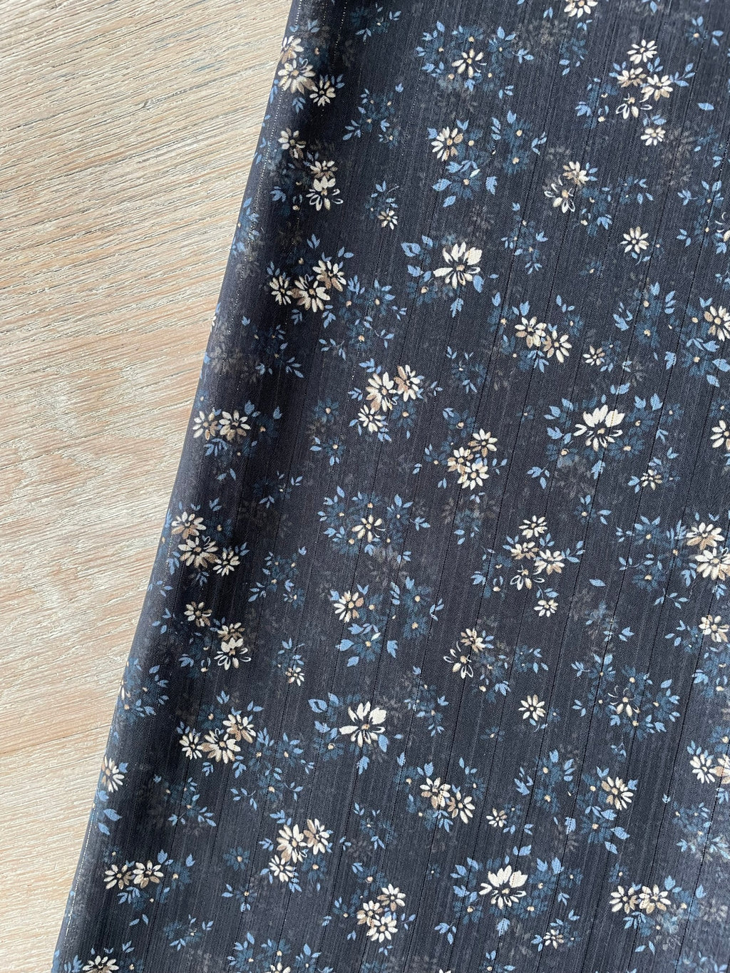 Gold lurex veil - Simone print - Navy