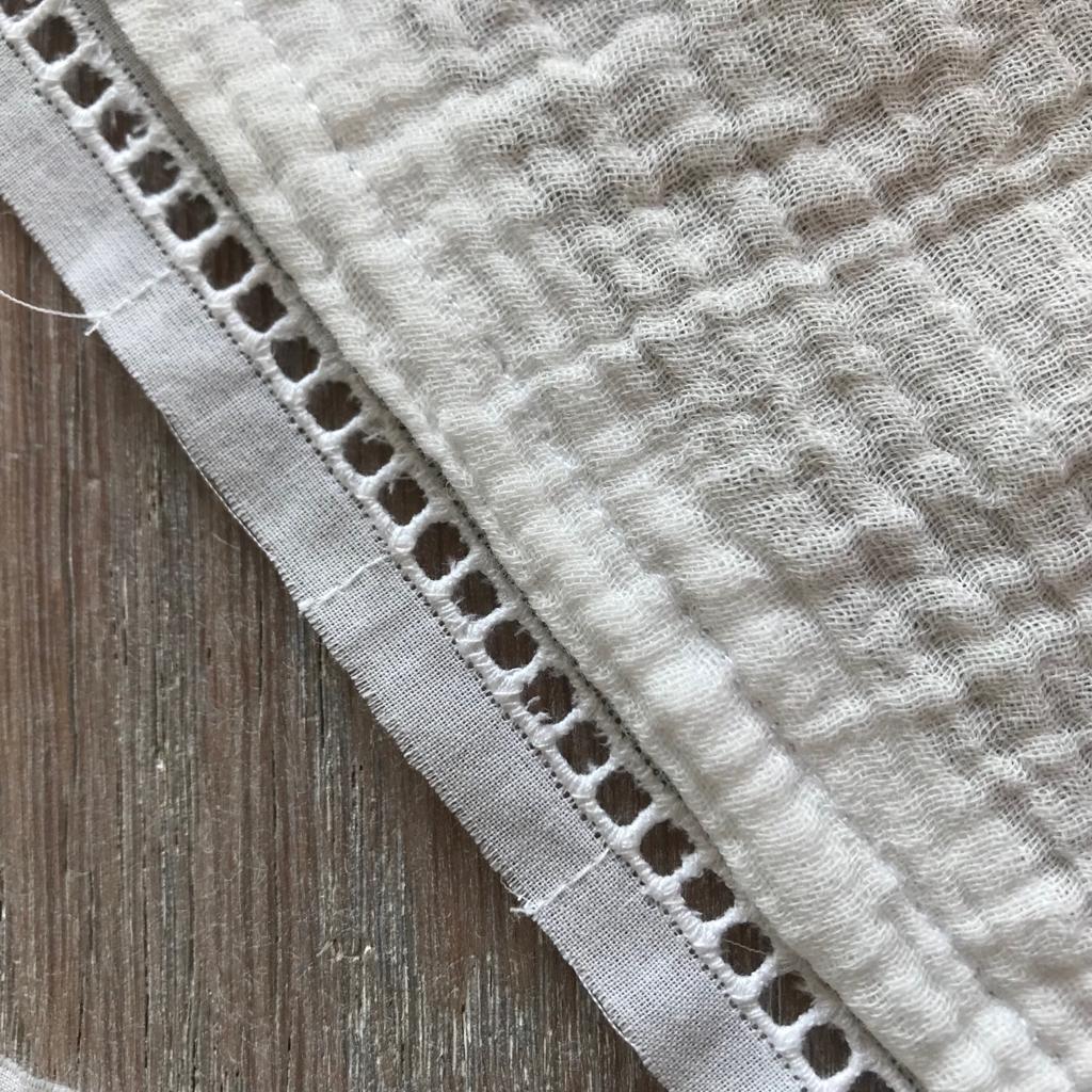 Ruban Broderie Jour échelle - Coton - Blanc