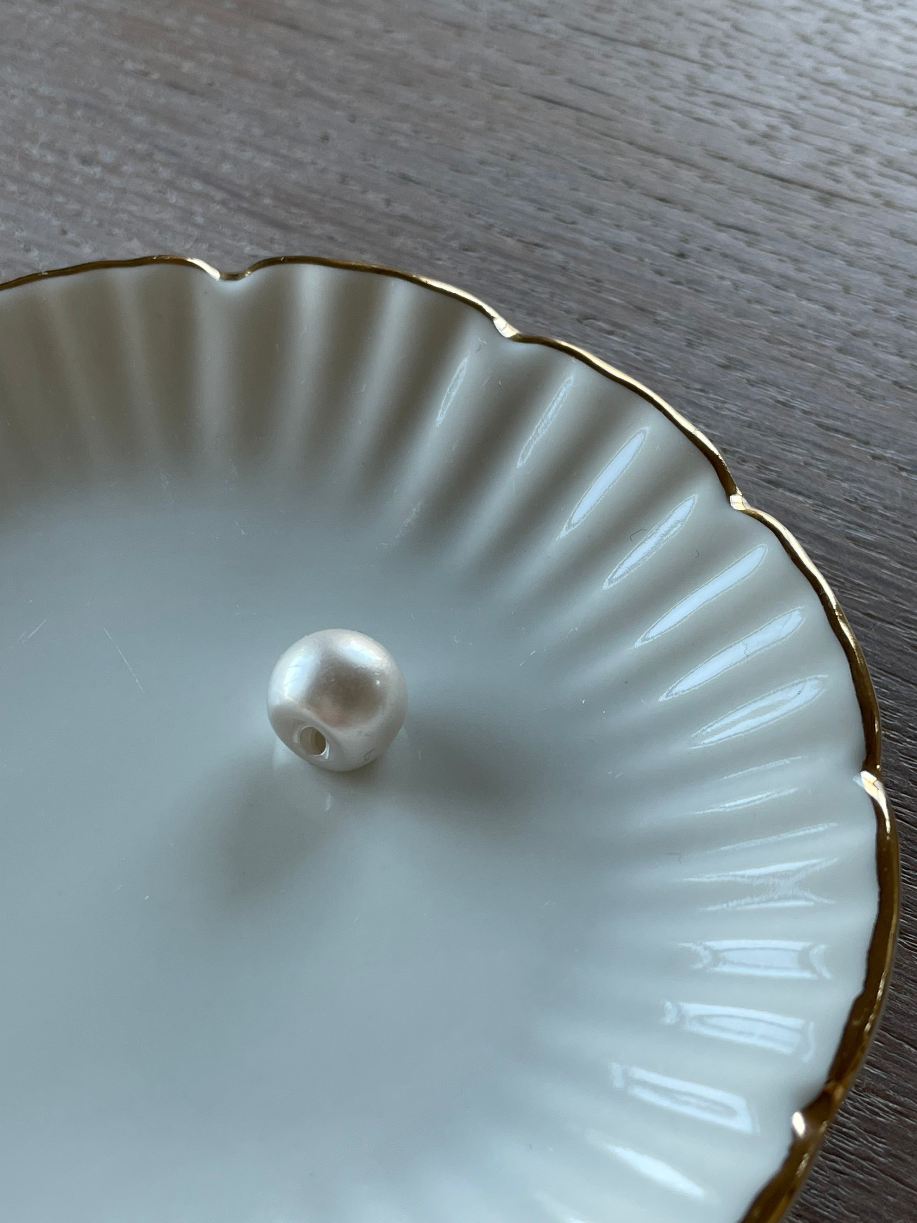 Bouton à coudre - La perlette - Blanc