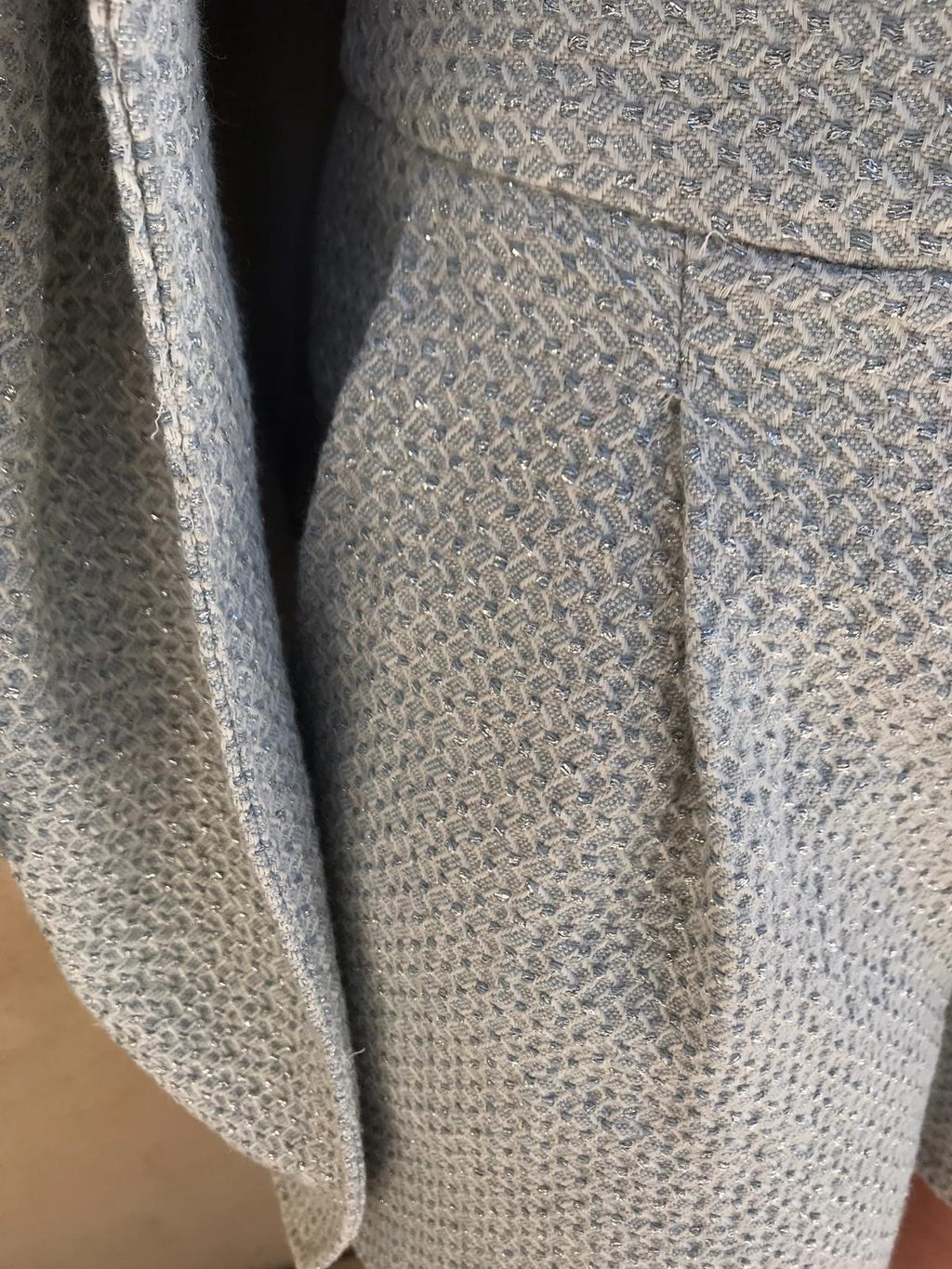 Jacquard brillant - Bleu bouilloire (Coupons)