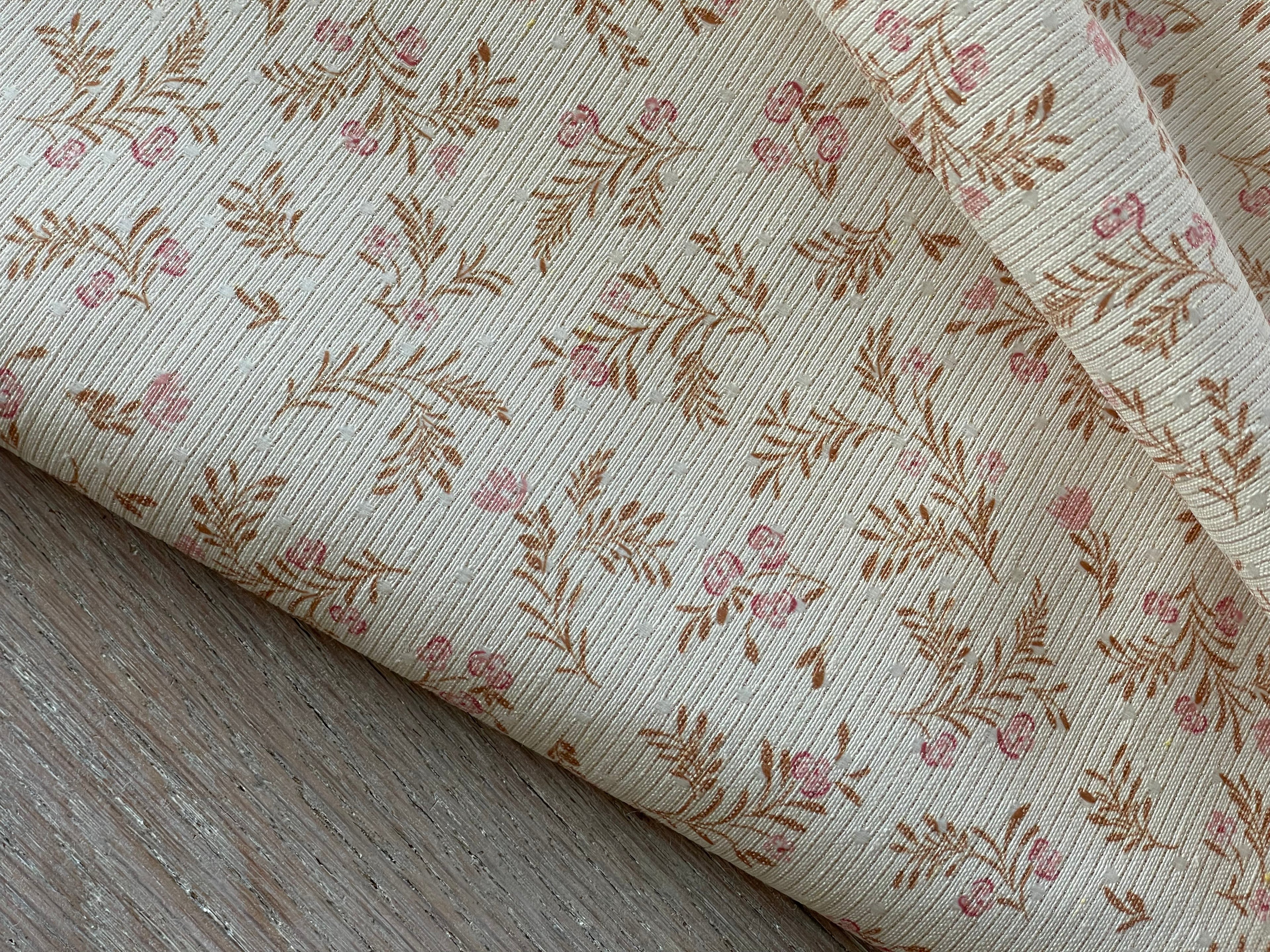Jacquard Lurex - Imprimé Marais - Blush