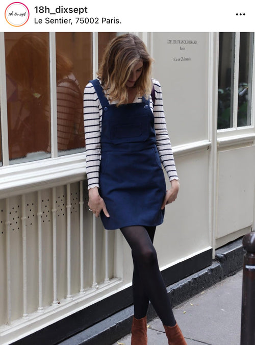 Velours grosse cote - Uni - Marine