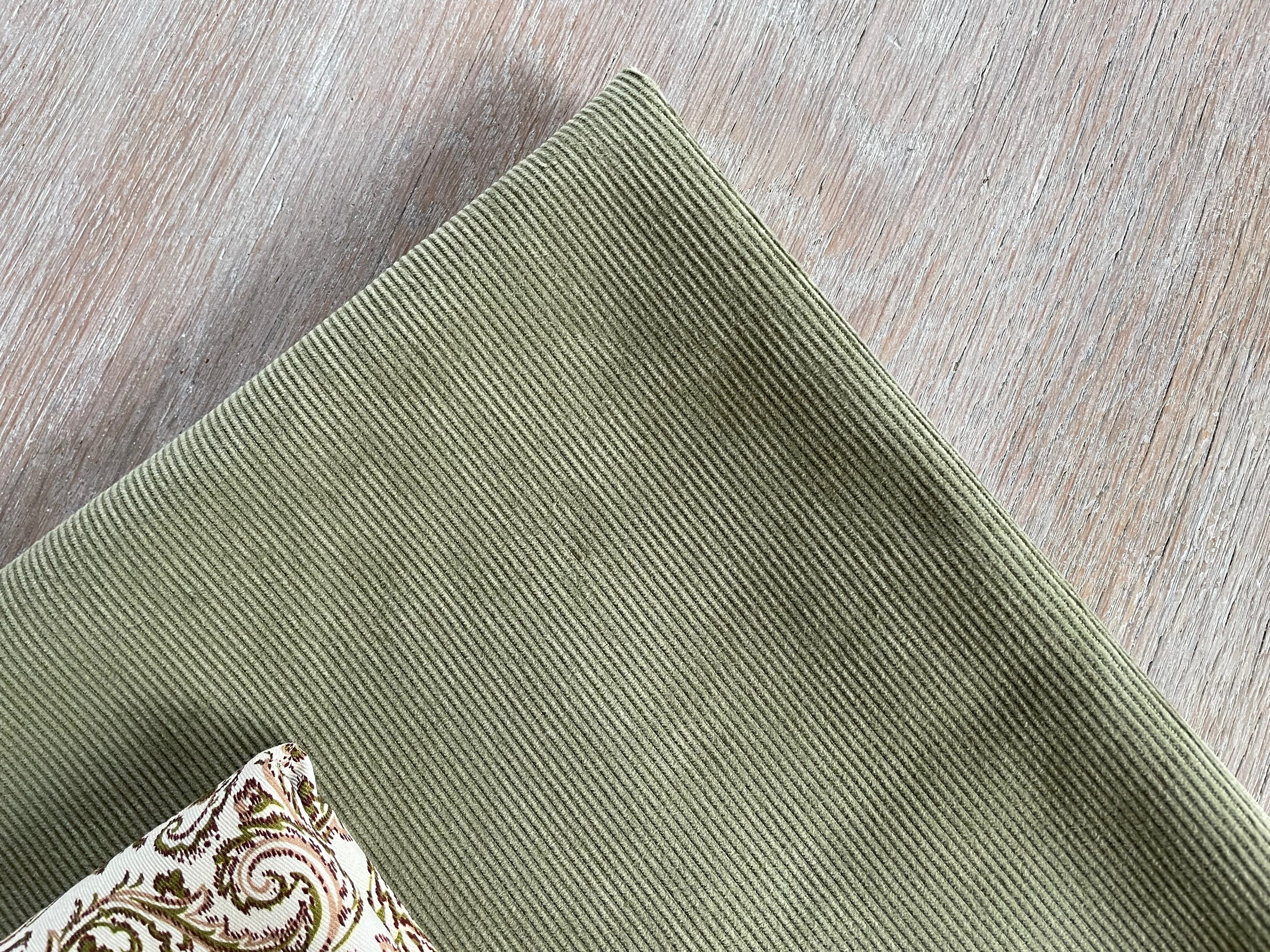 Thick ribbed velvet - Plain - Khaki (Coupon)