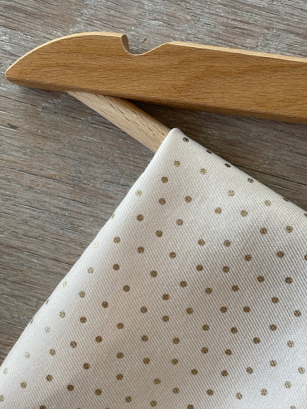 Viscose Twill - Mini Gold Dots - Nude Pink (Coupon)