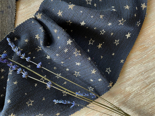 Jacquard - Mini Stars - Navy and Gold