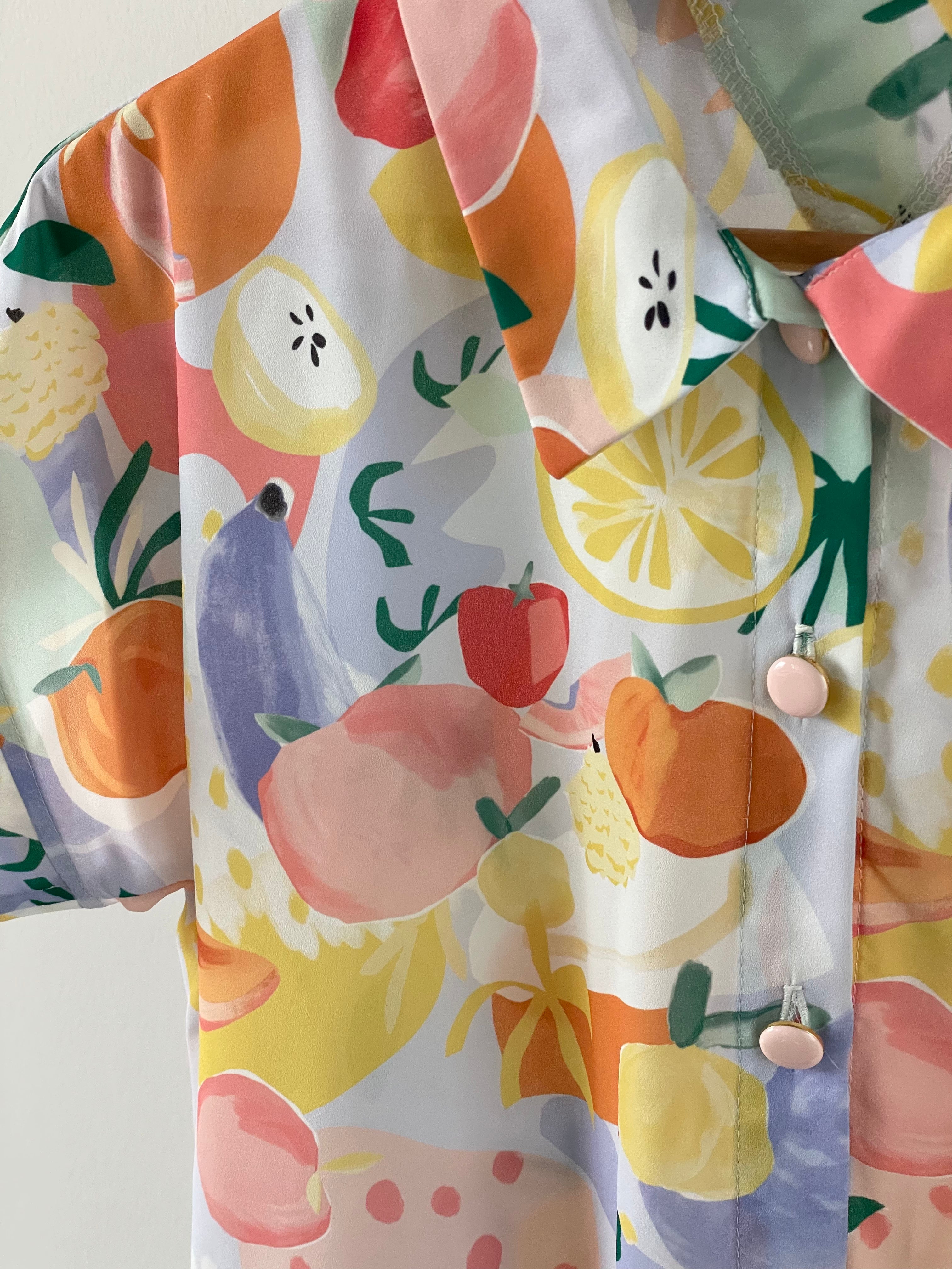 Crêpe mat recyclé - Imprimé Clémence - Multico (Coupons)
