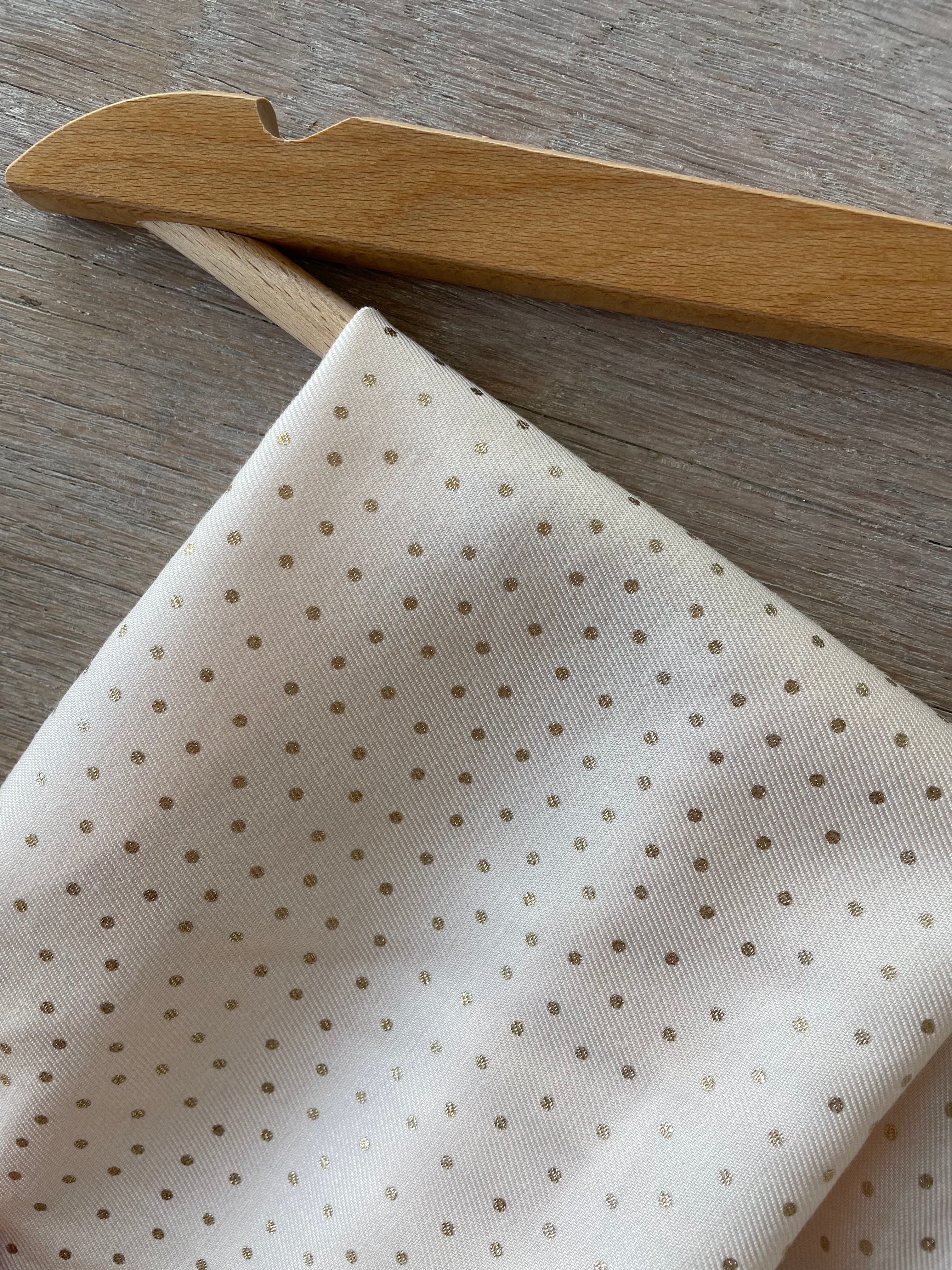 Viscose Twill - Mini Gold Dots - Nude Pink (Coupon)