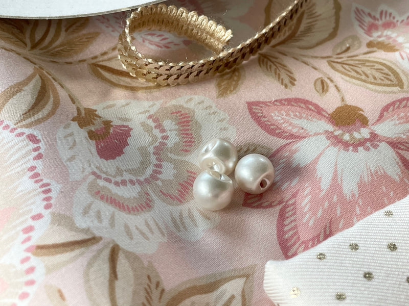 Bouton à coudre - La perlette - Blanc